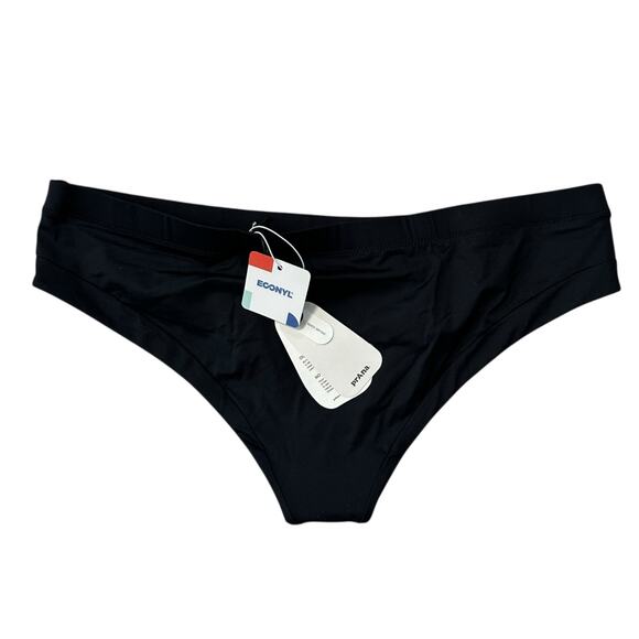 Prana Upswell Bottom 2 Piece Bikini Bottoms Black XL Lined Cheeky Low Rise NWT - Picture 3 of 6